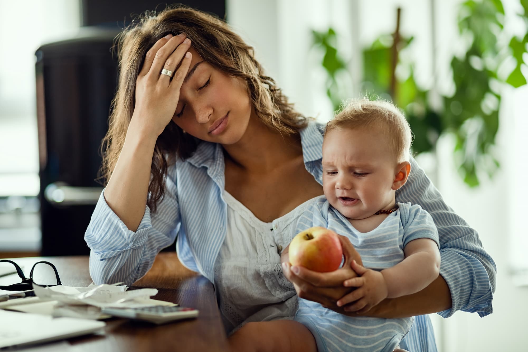 a new mom is tired and has no time to address weight gain on her own